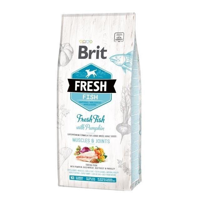 BRIT Fresh Muscles & Joints Ryba z dynią  - sucha karma dla psa - 12kg