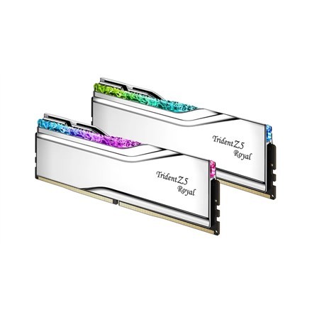 G.SKILL TRIDENT Z5 ROYAL RGB DDR5 2X16GB 6400MHZ CL32 XMP3 SILVER F5-6400J3239G16GX2-TR5S