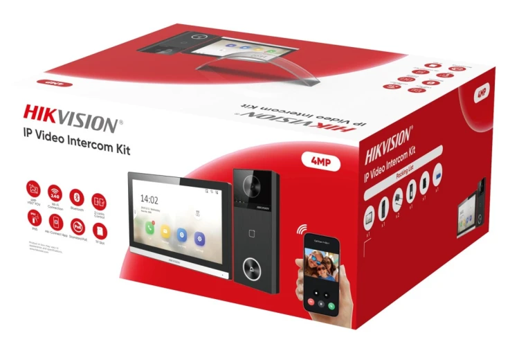 Hikvision DS-KIS610-P wideodomofon 17,8 cm (7") Czarny