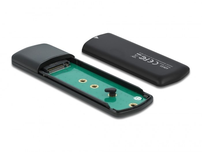 DeLOCK Obudowa zewnętrzna USB Type-C na M.2 NVMe PCIe lub SATA SSD - Beznarzędziowa