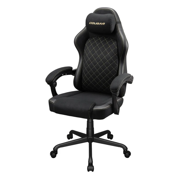 COUGAR CGR-FXF-GLB Uniwersalny fotel dla gracza Obite siedzisko Czarny, Złoto