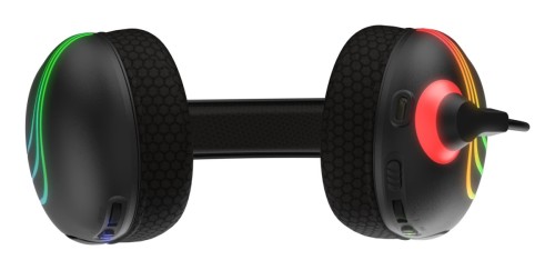 PDP 049-032-BK słuchawki/zestaw słuchawkowy Bezprzewodowy Opaska na głowę Gaming Bluetooth Czarny