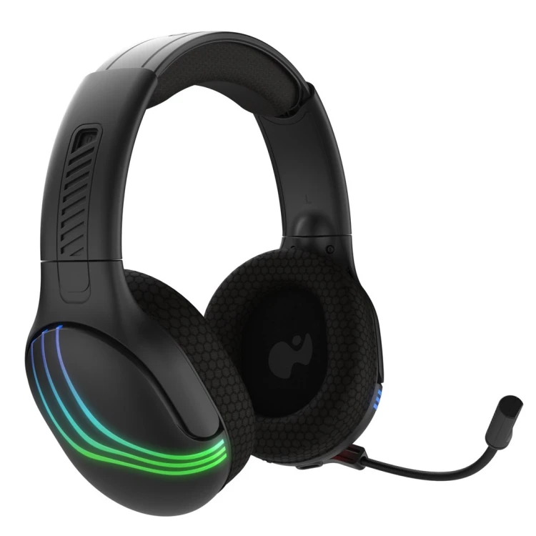 PDP 049-032-BK słuchawki/zestaw słuchawkowy Bezprzewodowy Opaska na głowę Gaming Bluetooth Czarny