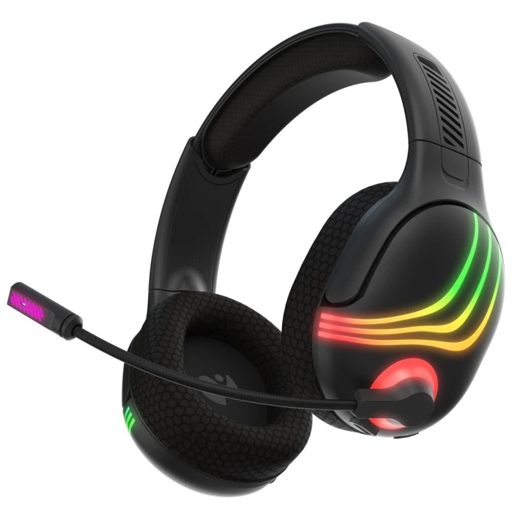 PDP 049-032-BK słuchawki/zestaw słuchawkowy Bezprzewodowy Opaska na głowę Gaming Bluetooth Czarny