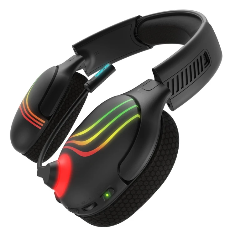 PDP 049-032-BK słuchawki/zestaw słuchawkowy Bezprzewodowy Opaska na głowę Gaming Bluetooth Czarny