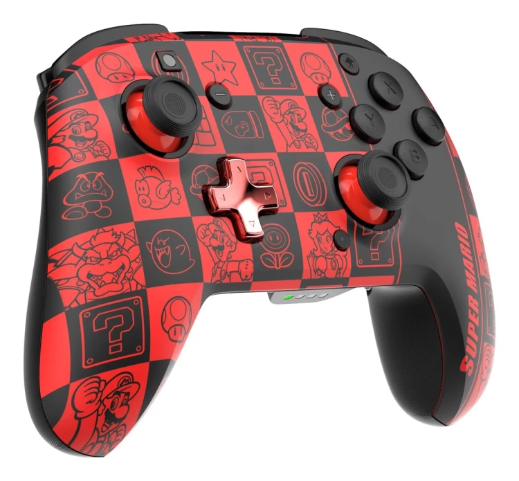 PDP REMATCH GLOW Czarny, Zielony, Czerwony Gamepad Analogowa/Cyfrowa Nintendo Switch, Nintendo Switch OLED