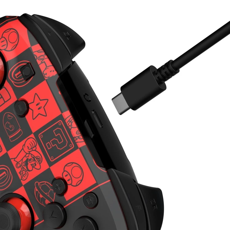 PDP REMATCH GLOW Czarny, Zielony, Czerwony Gamepad Analogowa/Cyfrowa Nintendo Switch, Nintendo Switch OLED
