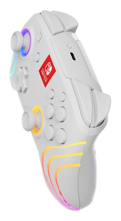 PDP Afterglow Wave Biały Gamepad Analogowa/Cyfrowa Nintendo Switch, Nintendo Switch OLED