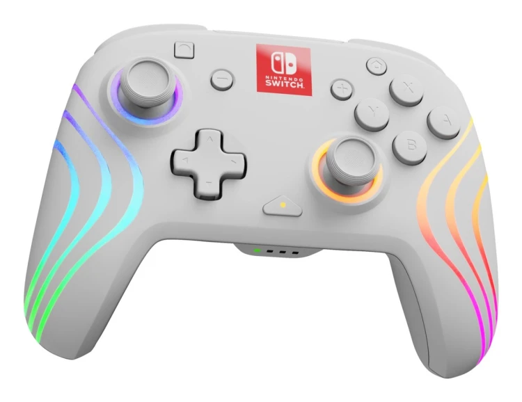 PDP Afterglow Wave Biały Gamepad Analogowa/Cyfrowa Nintendo Switch, Nintendo Switch OLED