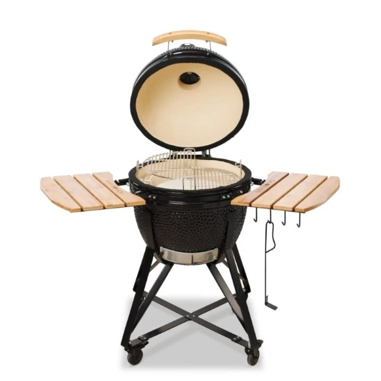 Kamado Bono Media Ceramic Grill 20” Kamado barbecue/grill Wózek Węgiel drzewny (paliwo) Czarny