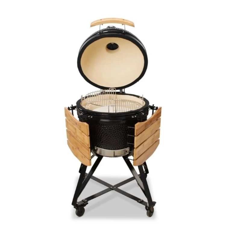 Kamado Bono Media Ceramic Grill 20” Kamado barbecue/grill Wózek Węgiel drzewny (paliwo) Czarny