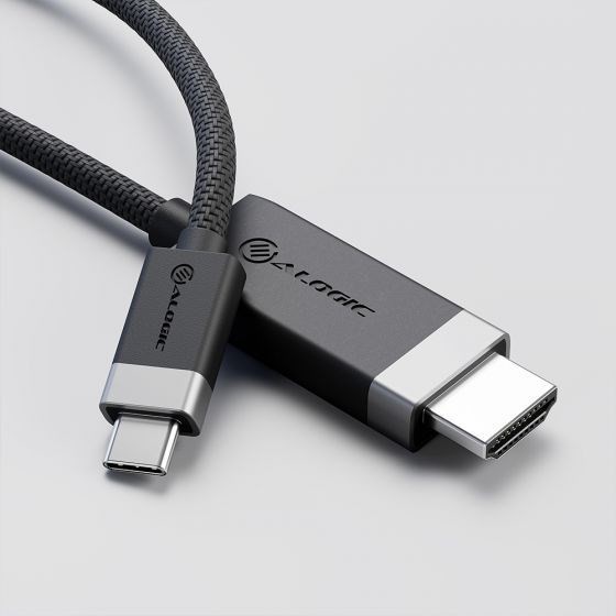 ALOGIC FUCHD2-SGR adapter kablowy 2 m HDMI Typu A (Standard) USB Type-C Szary