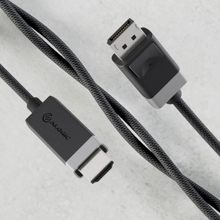 ALOGIC FUDPHD2-SGR adapter kablowy 2 m DisplayPort HDMI Czarny, Szary