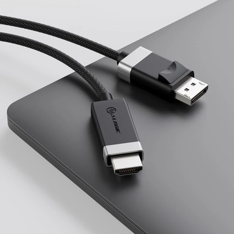 ALOGIC FUDPHD2-SGR adapter kablowy 2 m DisplayPort HDMI Czarny, Szary