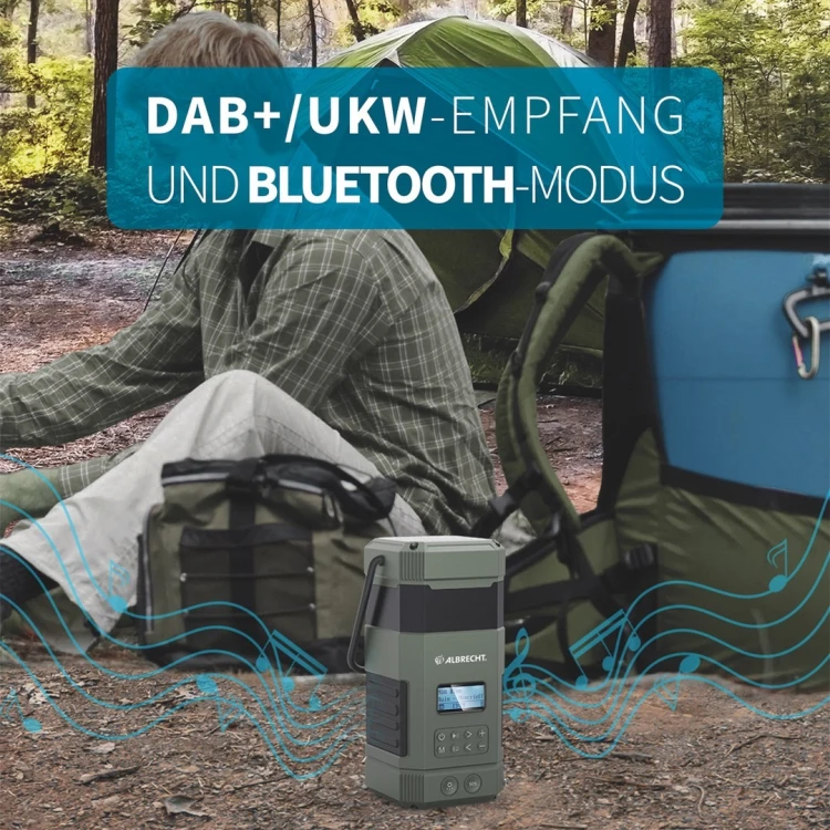 Albrecht DR 114 DAB Latarnia kampingowa zasilana baterią Port USB