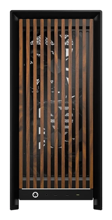 Corsair FRAME 5000D WOOD RS Midi Tower Czarny, Orzech włoski