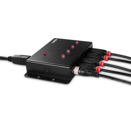Lindy 43374 huby i koncentratory USB 3.2 Gen 1 (3.1 Gen 1) Type-B 5000 Mbit/s Czarny