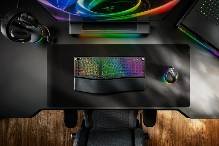 Razer Pro Type Ergo klawiatura Uniwersalne USB + RF Wireless + Bluetooth QWERTY US English Czarny