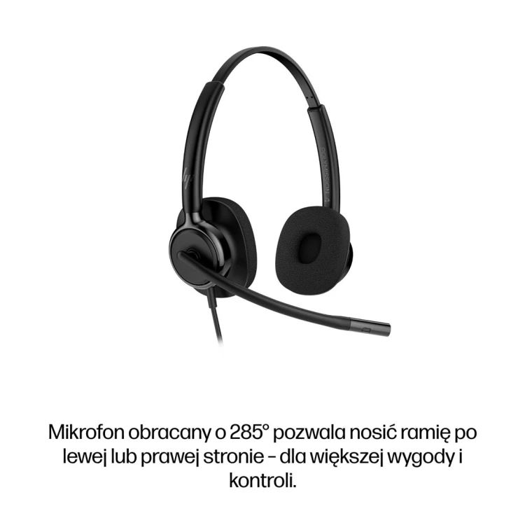HP Poly Mission 425 Classic – przewodowy zestaw słuchawkowy USB stereo (opakowanie zbiorcze)