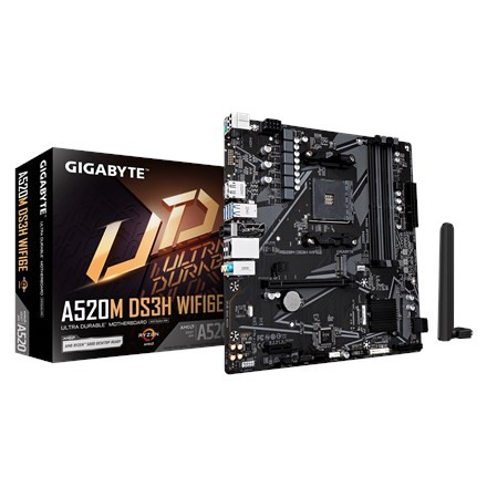 GIGABYTE A520M DS3H WIFI6E AMD A520 Socket AM4 micro ATX