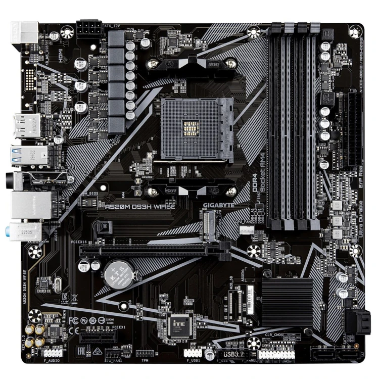 GIGABYTE A520M DS3H WIFI6E AMD A520 Socket AM4 micro ATX