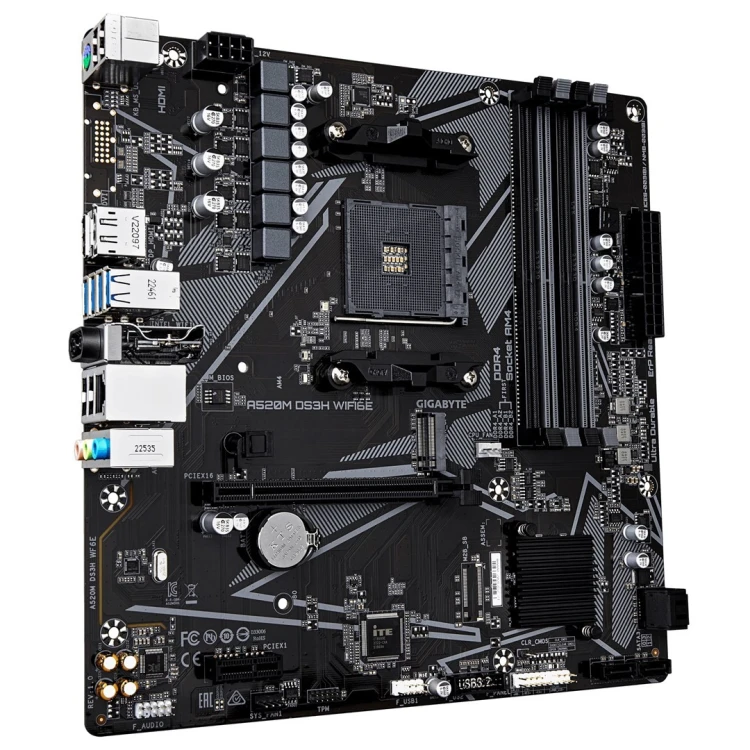 GIGABYTE A520M DS3H WIFI6E AMD A520 Socket AM4 micro ATX