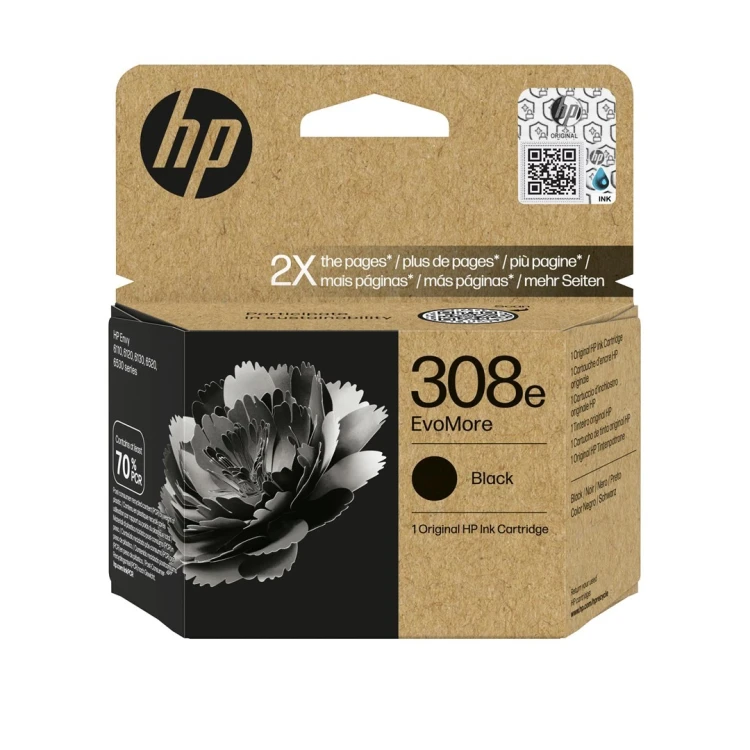 HP Oryginalny czarny tusz 308e EvoMore