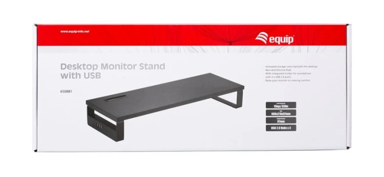 Equip 650881 uchwyt / stojak do monitorów Biurko Czarny