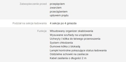 AVTEK SZAFKA DO ŁADOWANIA LAPTOPÓW CHARGING CART 16
