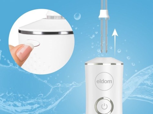 ELDOM IRYGATOR RY200B 230 ML AKUMULATOROWY,BIAŁY, CZAS PRACY 60 MIN. CZAS ŁADOWANIA OK. 6 H, IPX7, ETUI PODRÓŻNE, PRZEWÓD USB