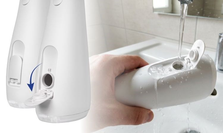 ELDOM IRYGATOR RY200B 230 ML AKUMULATOROWY,BIAŁY, CZAS PRACY 60 MIN. CZAS ŁADOWANIA OK. 6 H, IPX7, ETUI PODRÓŻNE, PRZEWÓD USB