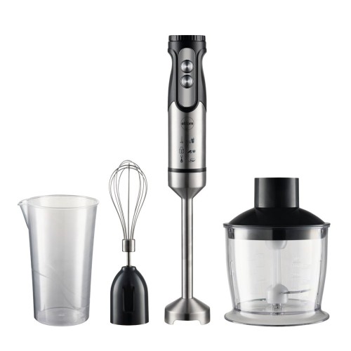 ELDOM BLENDER WIELOFUNKCYJNY BL250 VEXI 800W CZARNO-SREBRNY METALOWA KOŃCÓWKA DO ROZDRABNIANIA, POJEMNIK Z NOŻEM SIEKAJĄCYM O