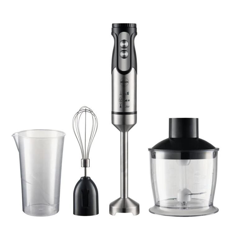 ELDOM BLENDER WIELOFUNKCYJNY BL250 VEXI 800W CZARNO-SREBRNY METALOWA KOŃCÓWKA DO ROZDRABNIANIA, POJEMNIK Z NOŻEM SIEKAJĄCYM O