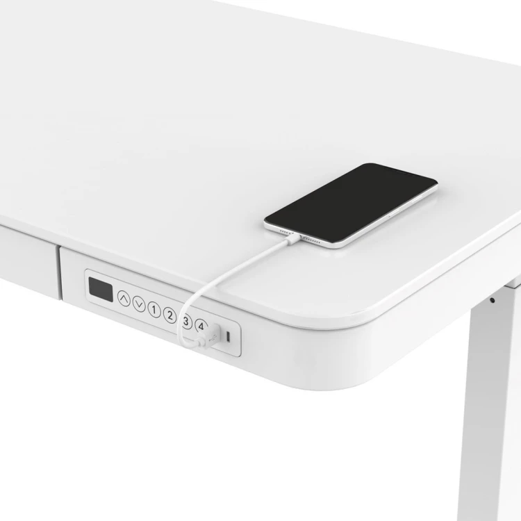Activejet Biurko z elektryczną regulacją wysokości ET119S biały. Wymiar blatu  120x60 cm.