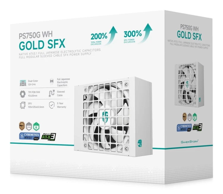 Zasilacz DeepCool PS750G-FE biały