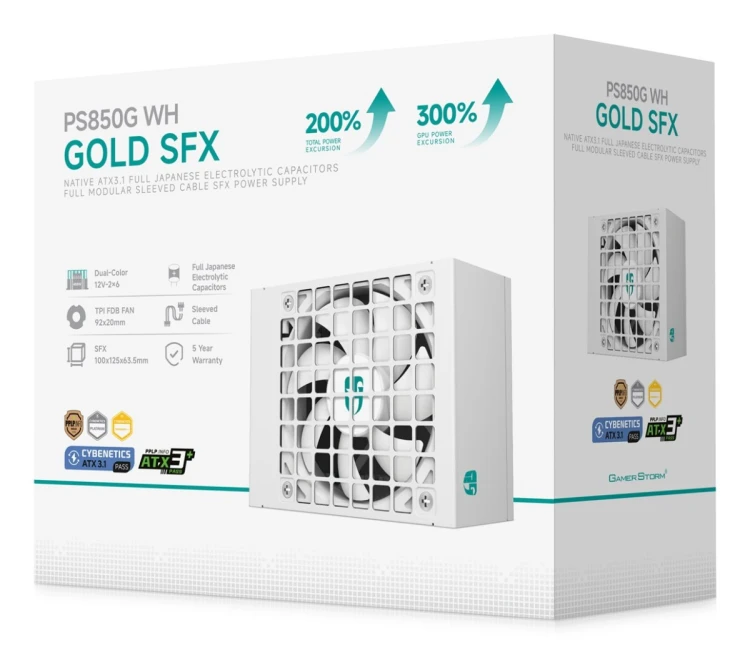 Zasilacz DeepCool PS850G-FE biały