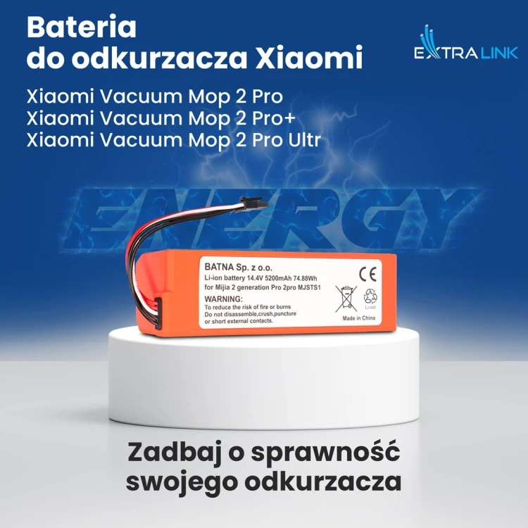 Akumulator do odkurzacza Extralink EX.22905 (Xiaomi Mop Pro2 Pro 2Pro MJSTS1 5200mAh)