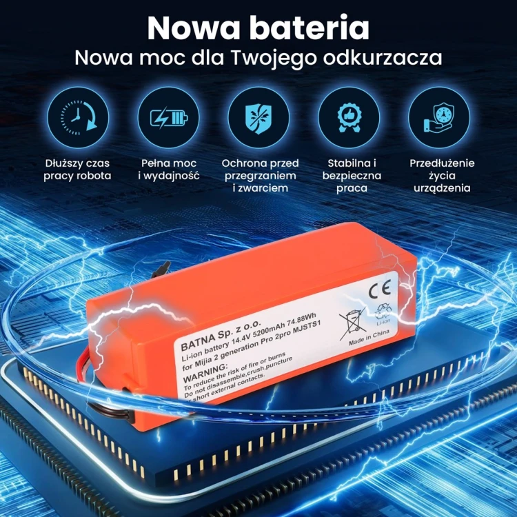 Akumulator do odkurzacza Extralink EX.22905 (Xiaomi Mop Pro2 Pro 2Pro MJSTS1 5200mAh)