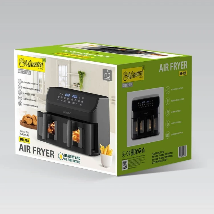Frytownica beztłuszczowa 2000W 2x4,5L MR-758 MAESTRO