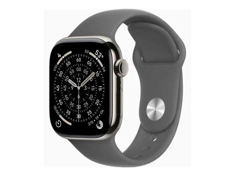 Apple Watch Series 11 OLED 42 mm Cyfrowy 374 x 446 px Ekran dotykowy 5G Tytan Wi-Fi GPS