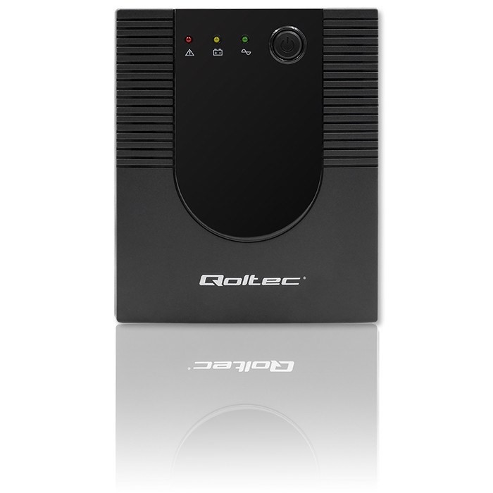 Qoltec 53776 zasilacz UPS Technologia line-interactive 1,5 kVA 900 W 4 x gniazdo sieciowe