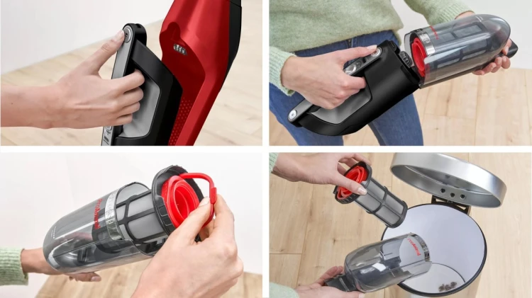 Bosch Serie 4 BBH3ZOO28 okurzacz na kiju/szczotka elektryczna Pionowy odkurzacz Bateria Suchy Bez worka 0,4 l Czerwony 2,15 Ah