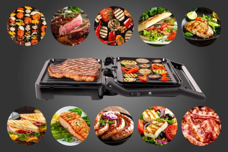 ELDOM GRILL KONTAKTOWY GK110 800W CZARNO-SREBRNY
