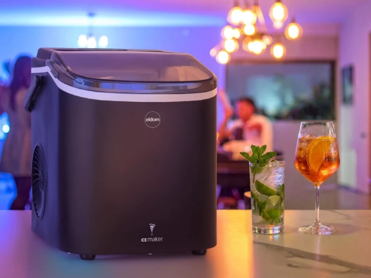 ELDOM KOSTKARKA DO LODU KS230 ICELIA 165W, CZARNA, 12 KG LODU/24H; JEDNORAZOWO 9 KOSTEK LODU CO 6 – 12 MIN