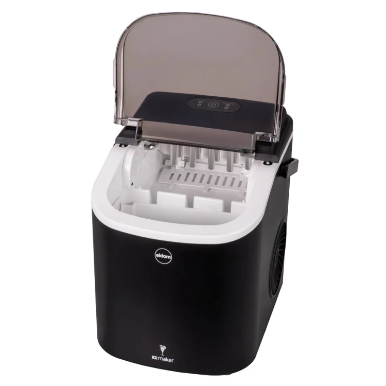 ELDOM KOSTKARKA DO LODU KS230 ICELIA 165W, CZARNA, 12 KG LODU/24H; JEDNORAZOWO 9 KOSTEK LODU CO 6 – 12 MIN