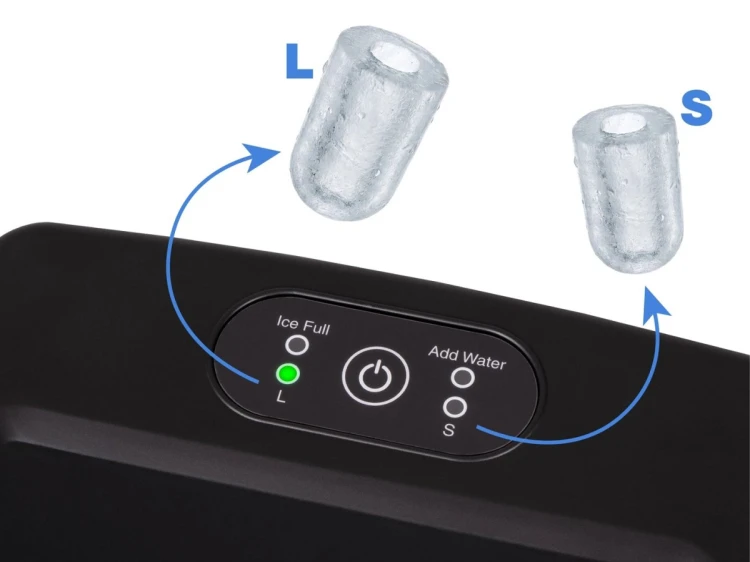 ELDOM KOSTKARKA DO LODU KS230 ICELIA 165W, CZARNA, 12 KG LODU/24H; JEDNORAZOWO 9 KOSTEK LODU CO 6 – 12 MIN
