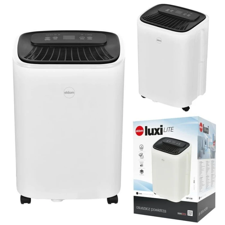 ELDOM OSUSZACZ POWIETRZA OP1130 POJEMNOŚĆ 2.3 L, PRZEPŁYW POWIETRZA 100M /H, WYDAJNOŚĆ 10 L/24H(30°C, RH80%)