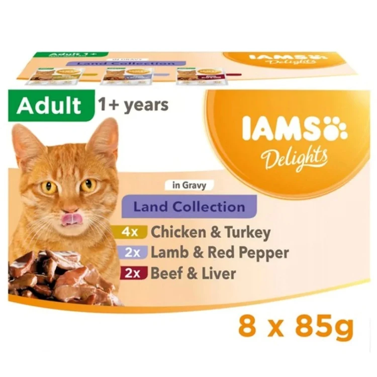 IAMS Delights Land Collection in Gravy 8x85g
