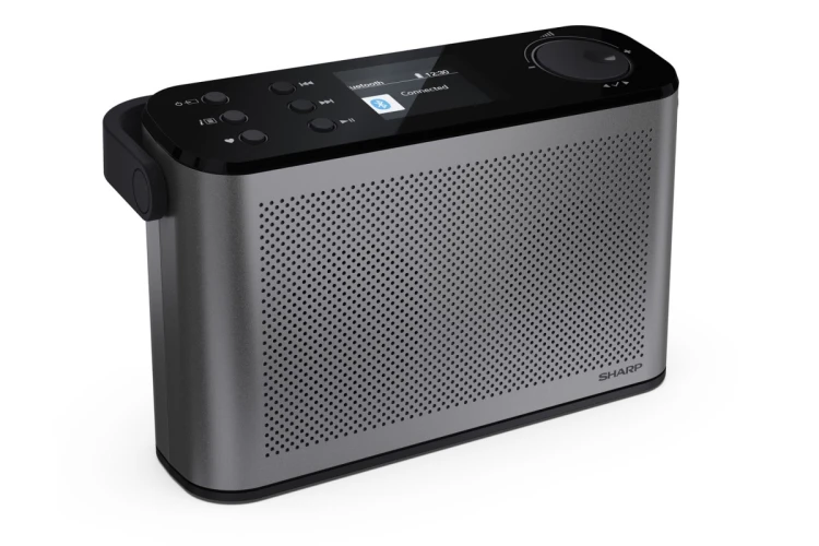 Przenośne stereofoniczne radio cyfrowe Sharp OSAKA DR-P540(GY) z portem USB, łącznością Bluetooth, radiem FM i połączeniem bezprzewodowym