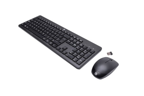 Zestaw klawiatura + mysz HP 230 Wireless Mouse and Keyboard Combo bezprzewodowe czarne 18H24AA#ABB